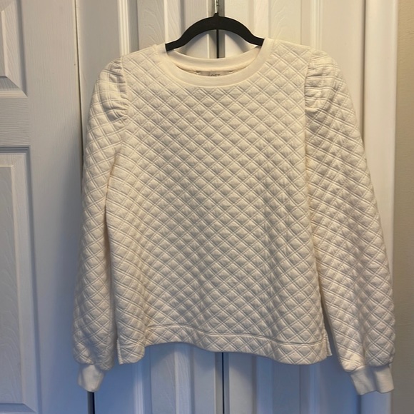 LOFT Sweaters - LOFT - Quilted Crewneck Sweater/Sweatshirt - Small